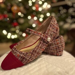 C. Paravano Tweed Mary Jane Size 39 (US 8.5)